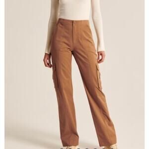 Abercrombie & Fitch Relaxed Cargo Pants Womens 2/26 Long Brown Utility